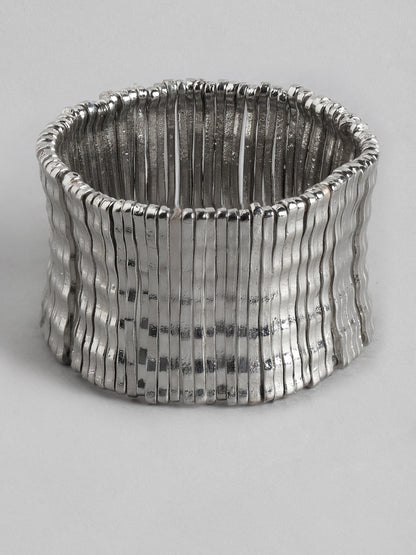 Women Silver-Toned Bangle-Style Bracelet