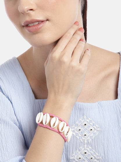 Women Braided Design Studded Bracelet