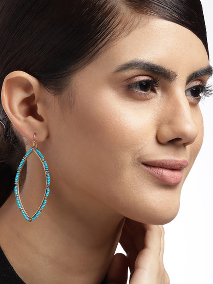 Turquoise Blue Contemporary Drop Earrings