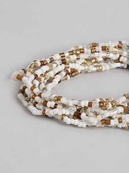 Women Beige & Gold-Toned Bangle-Style Bracelets