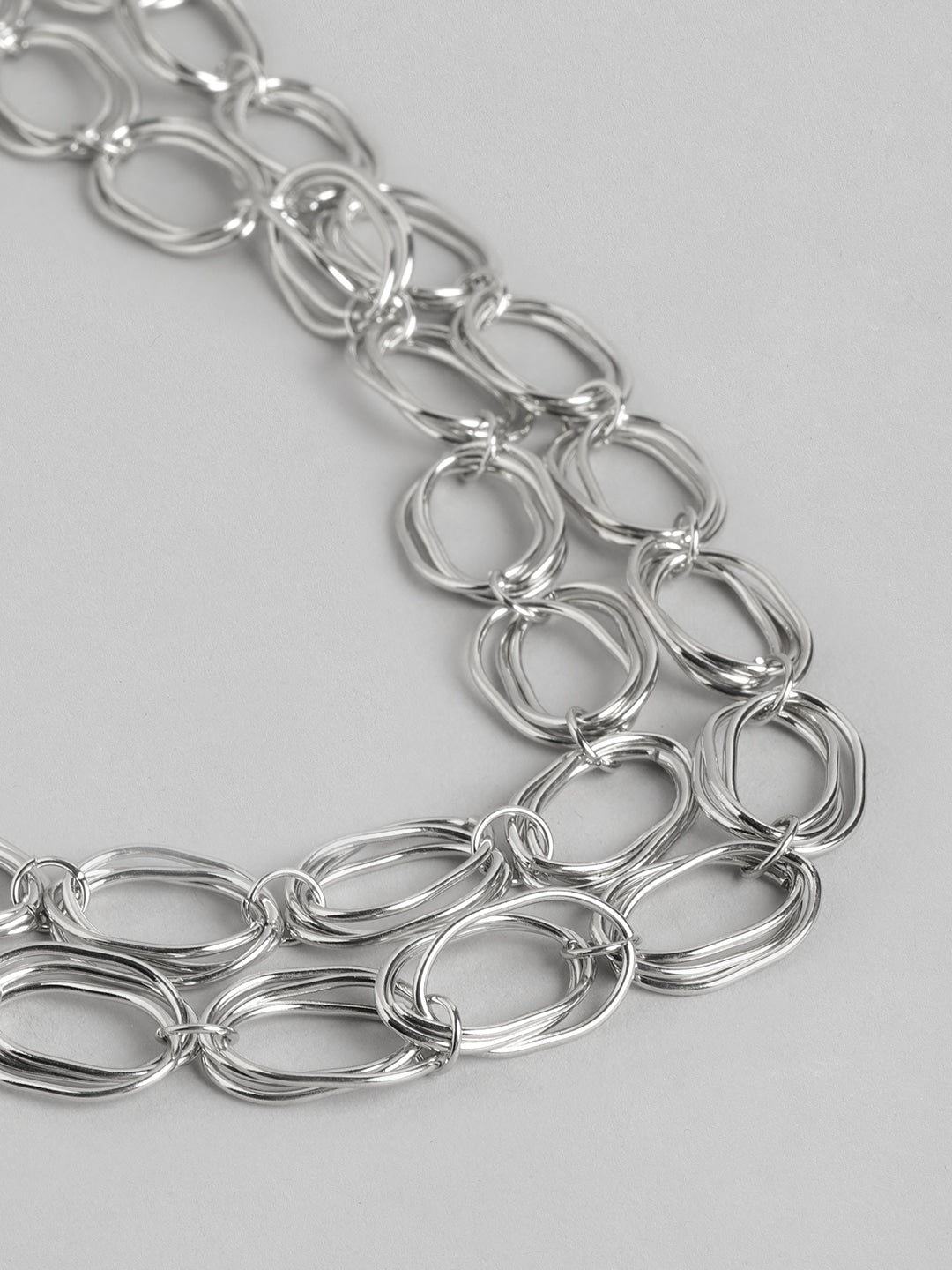 RICHEERA Brass Silver-Plated Necklace