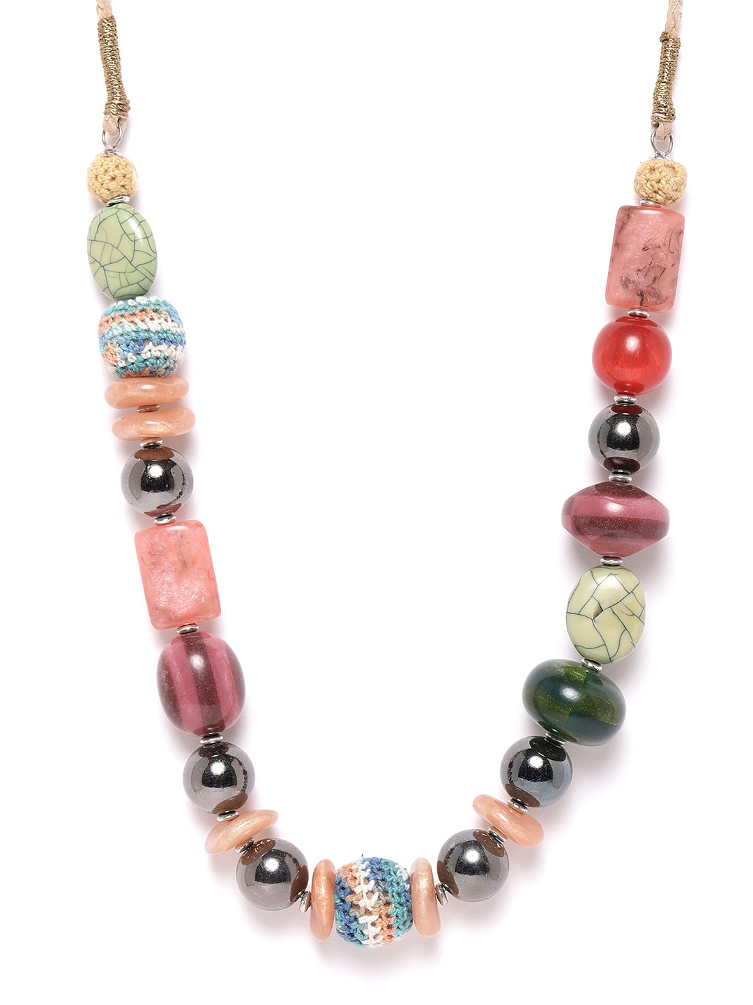 Women Multicoloured Silver-Plated Artificial Beaded Necklace