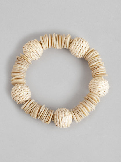 Women Beige Elasticated Bracelet