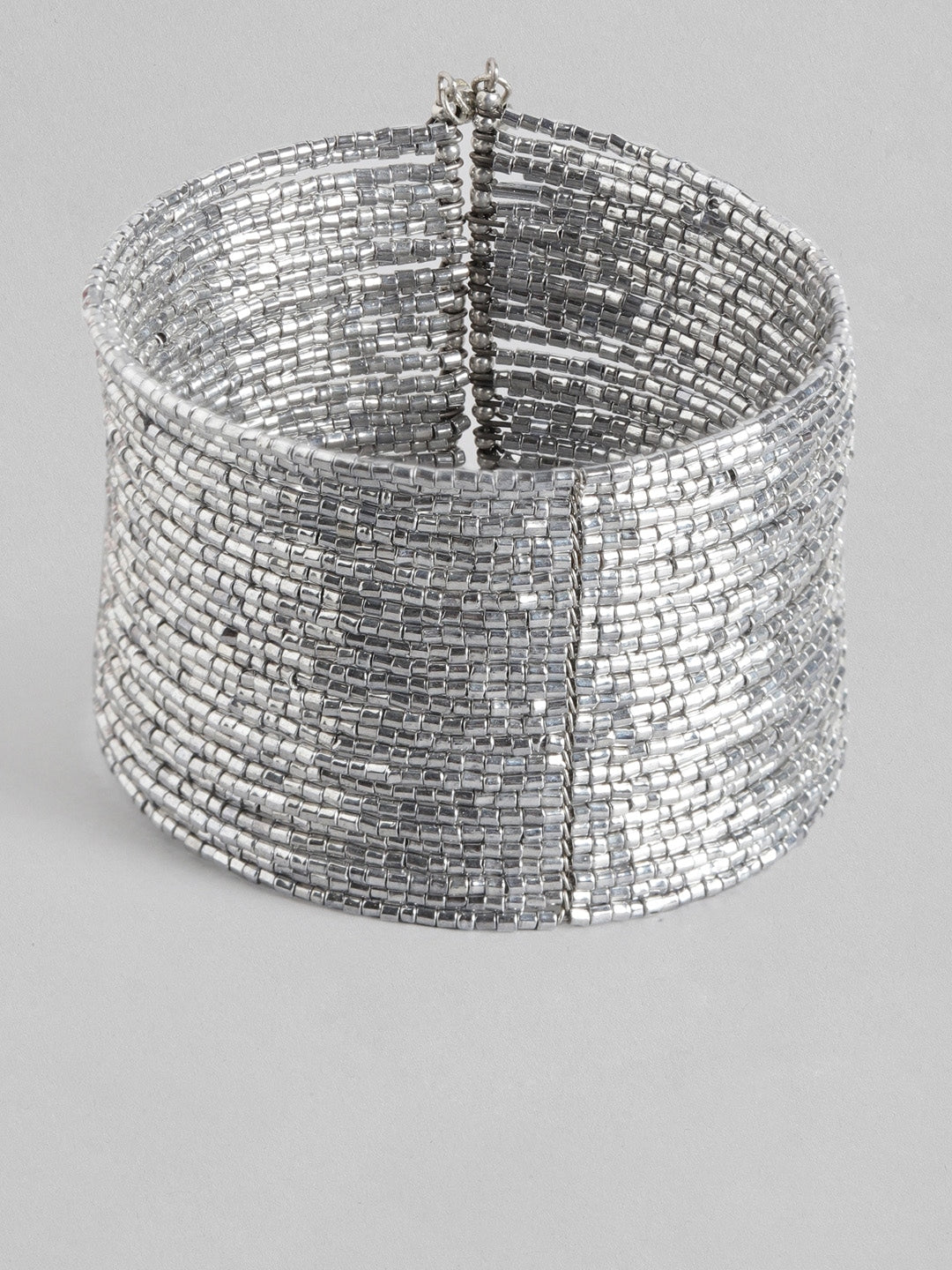 Women Silver-Toned Cuff Bracelet