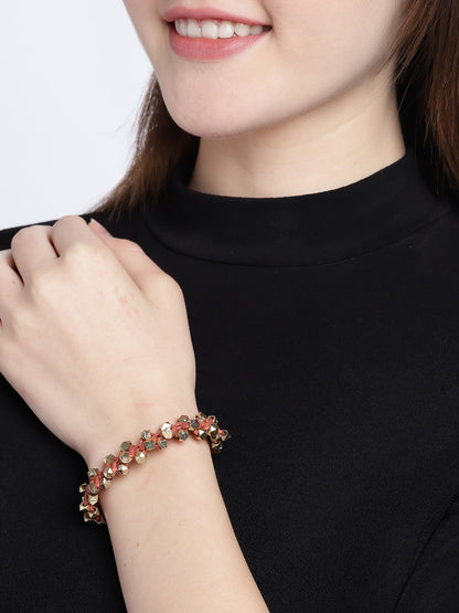 Rust Red Gold-Plated Bracelet