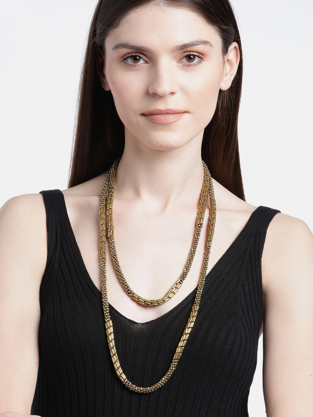 RICHEERA Gold-Plated Layered Necklace