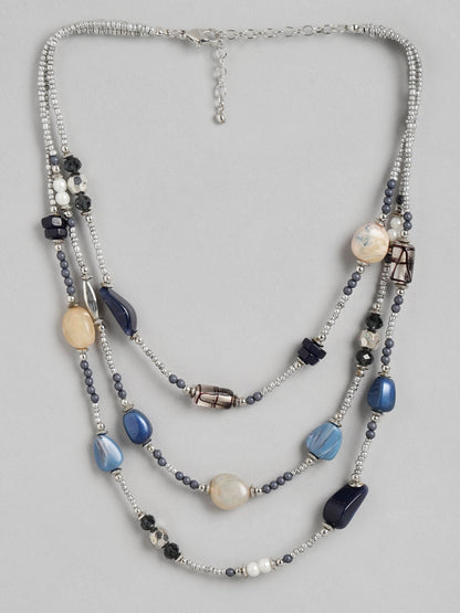 Blue & Grey Layered Necklace