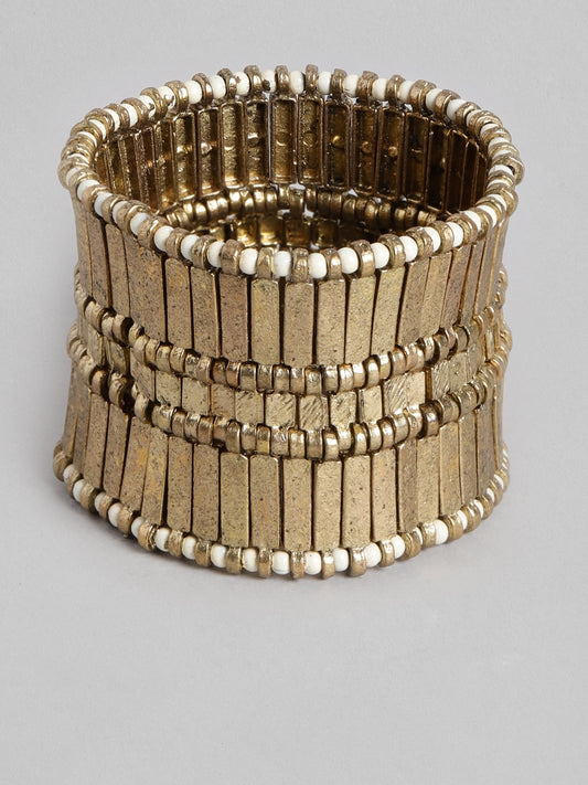 Women Gold-Toned Bangle-Style Bracelet