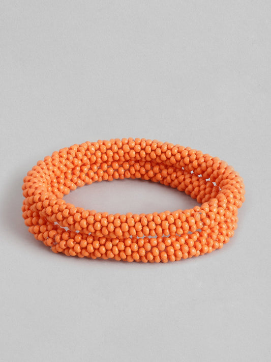 RICHEERA Women Orange Elasticated Bracelet