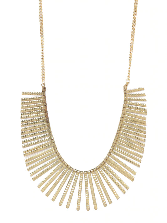 Gold-Plated Textured Necklace