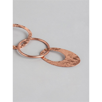 Rose Gold Circular Drop Earrings