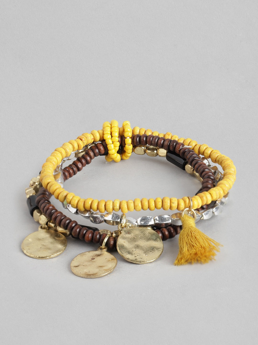 Women Gold-Plated & Yellow Armlet Bracelet