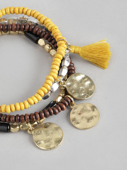 Women Gold-Plated & Yellow Armlet Bracelet