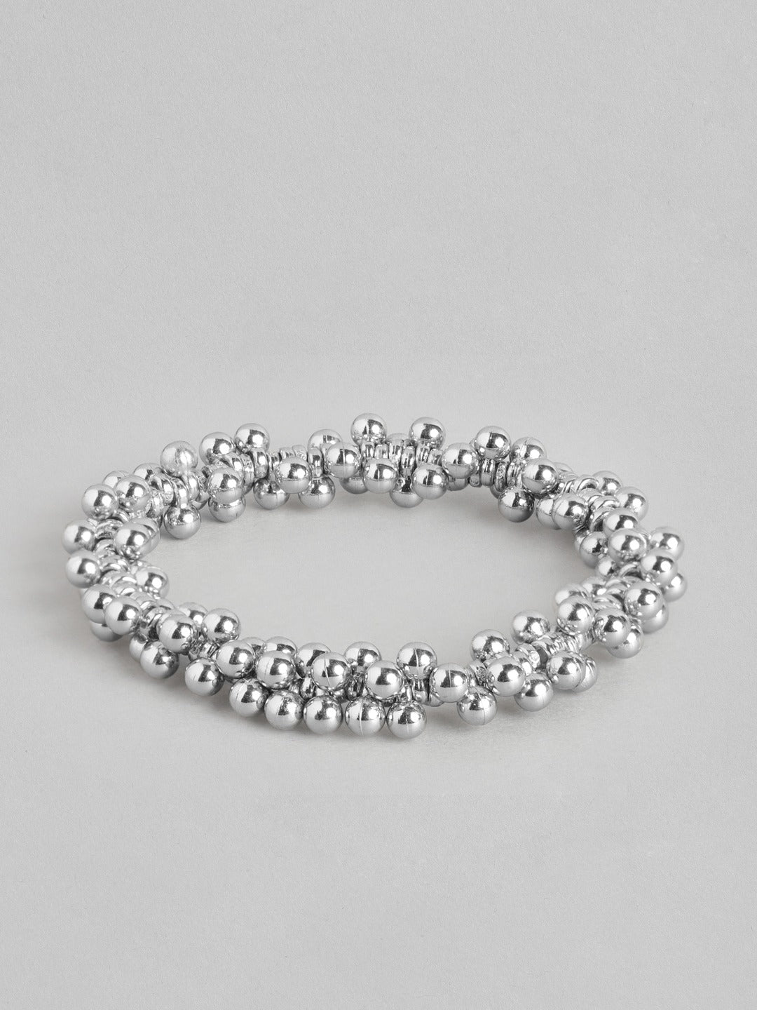 Women Silver-Plated Elasticated Bracelet