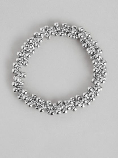 Women Silver-Plated Elasticated Bracelet