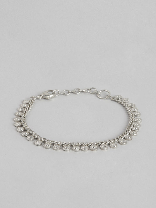 RICHEERA Women Silver-Plated Wraparound Bracelet