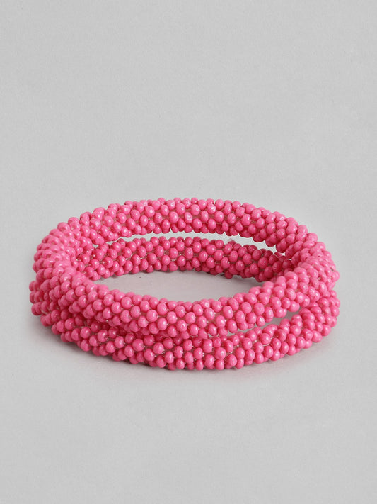 Women Pink Elasticated Bracelet