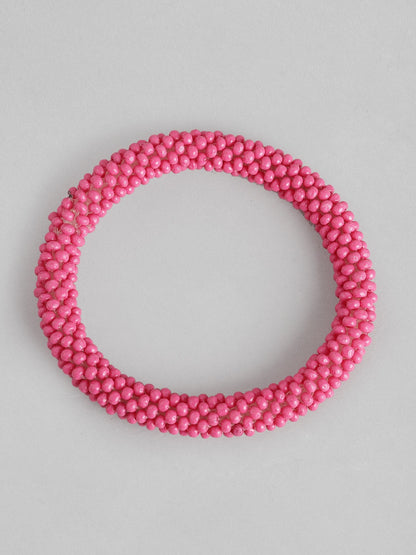 Women Pink Elasticated Bracelet