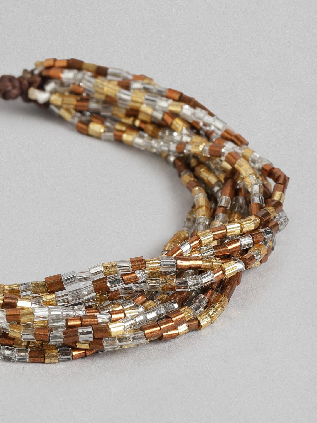Women Gold-Toned & Silver-Toned Multistrand Bracelet