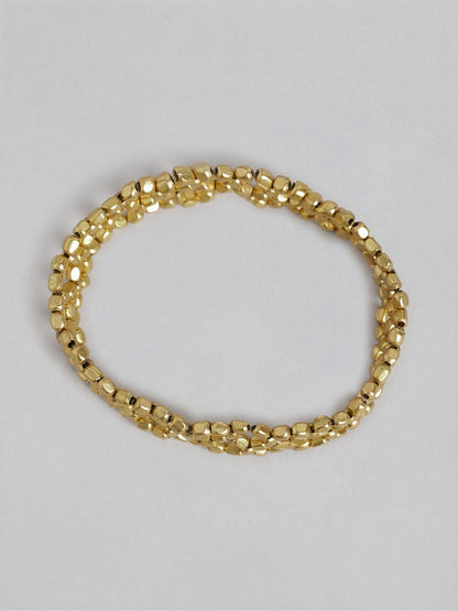 Women Gold-Toned Gold-Plated Elasticated Bracelet