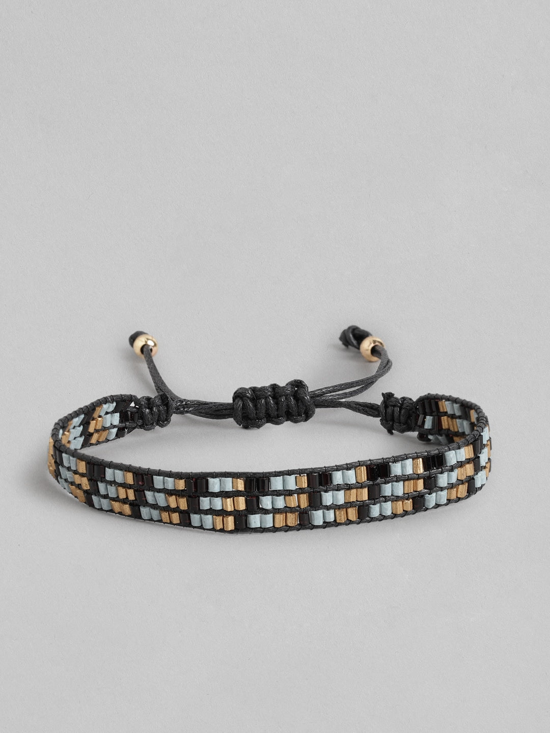 Women Gold-Toned & Black Braided Bracelet