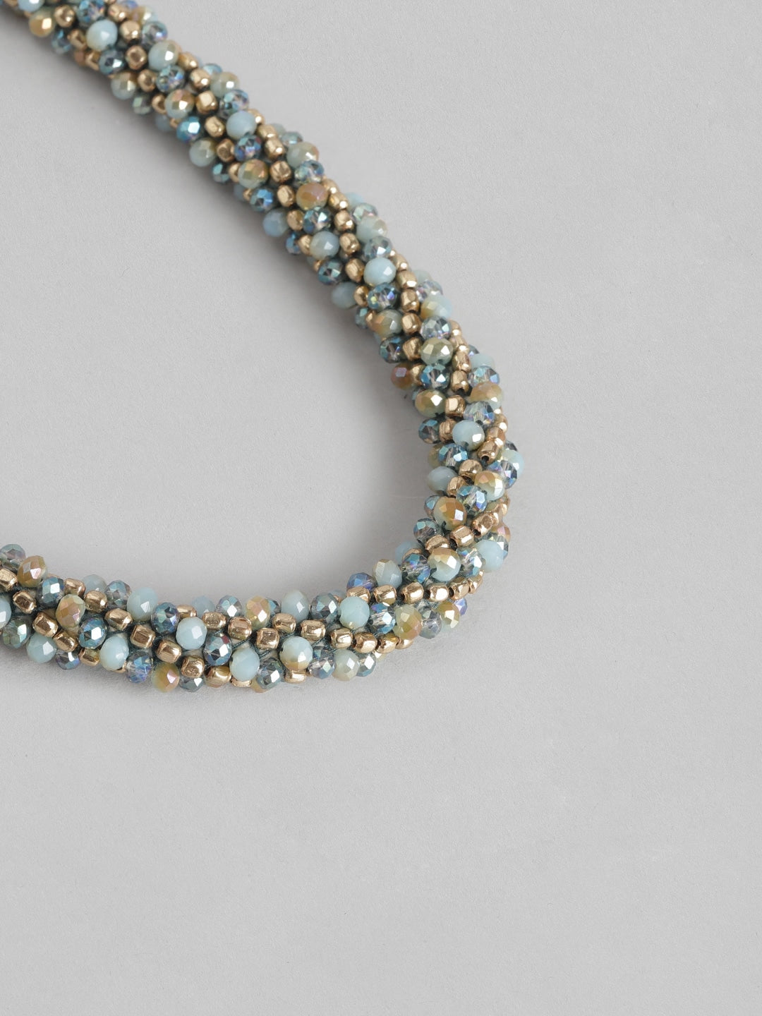 RICHEERA Blue & Gold-Toned Gold-Plated Necklace