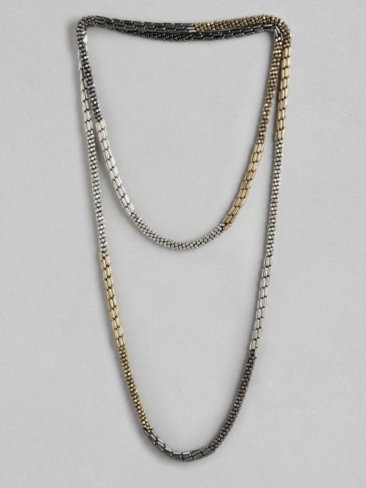 RICHEERA Silver-Toned & Gold-Toned Layered Necklace